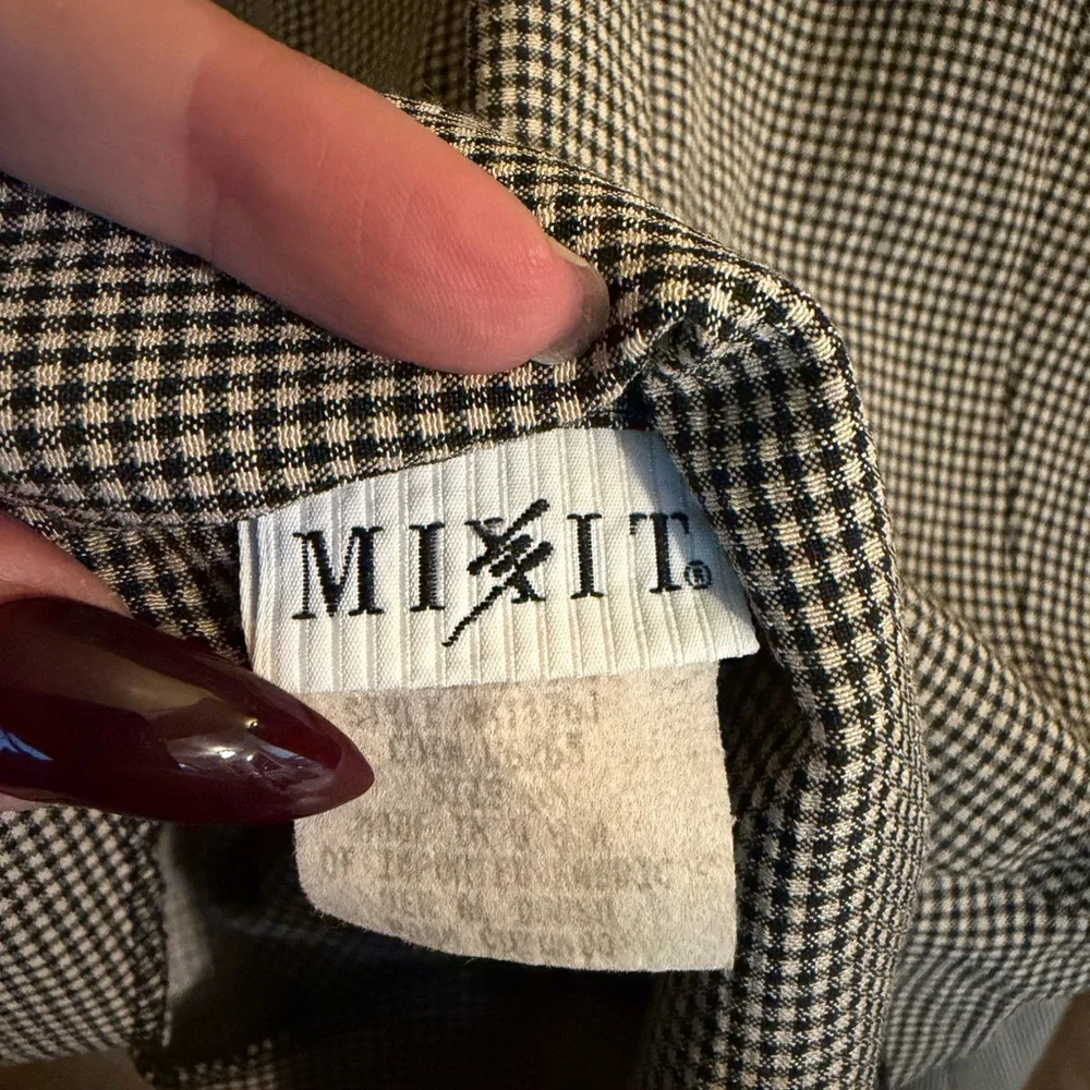 80s Pinup Houndstooth Coat Dress – Vintage Size 6 – Mix It Label - Picture 9 of 12